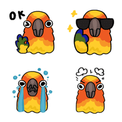 [LINE絵文字] Emoji Sun Parakeetsの画像