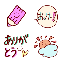 [LINE絵文字] 毎日パステルカラー絵文字の画像