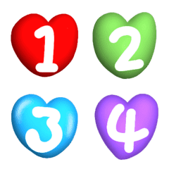 [LINE絵文字] Number in jelly heart lover emojiの画像