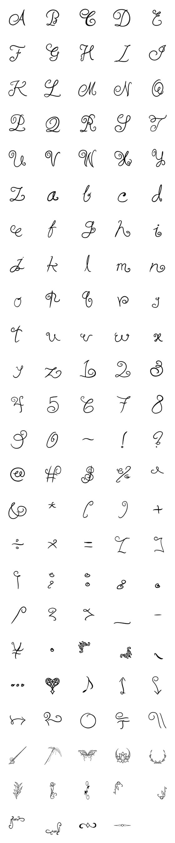 [LINE絵文字]handwritten_fontの画像一覧