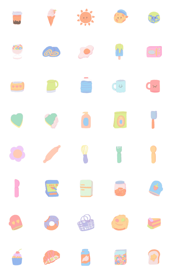 [LINE絵文字]In the kitchen Emojiの画像一覧