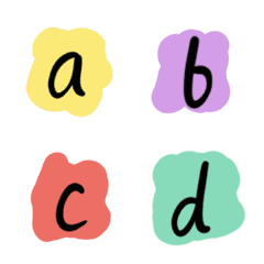 [LINE絵文字] English alphabets colorful 2の画像