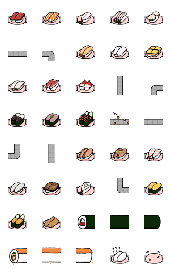 [LINE絵文字]Tasty Sushiの画像一覧