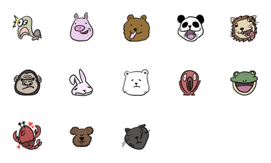 [LINE絵文字]animaldesuの画像一覧