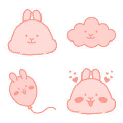 [LINE絵文字] Pink rabbit Mingto Emojiの画像