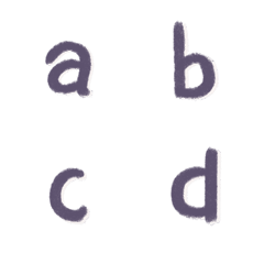 [LINE絵文字] English Alphabets in purpleの画像