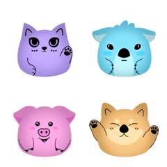 [LINE絵文字] Cute Animals emoji ^^の画像