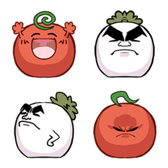 [LINE絵文字] Red and white radish squatの画像