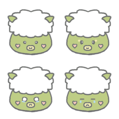 [LINE絵文字] green sheepの画像