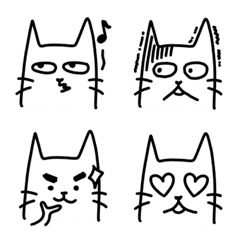 [LINE絵文字] Lazy Listless Cat Emojiの画像