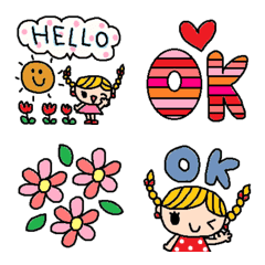 [LINE絵文字] かわいいシンプル英語絵文字66の画像