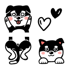 [LINE絵文字] 黒柴犬❤クロちゃんの画像