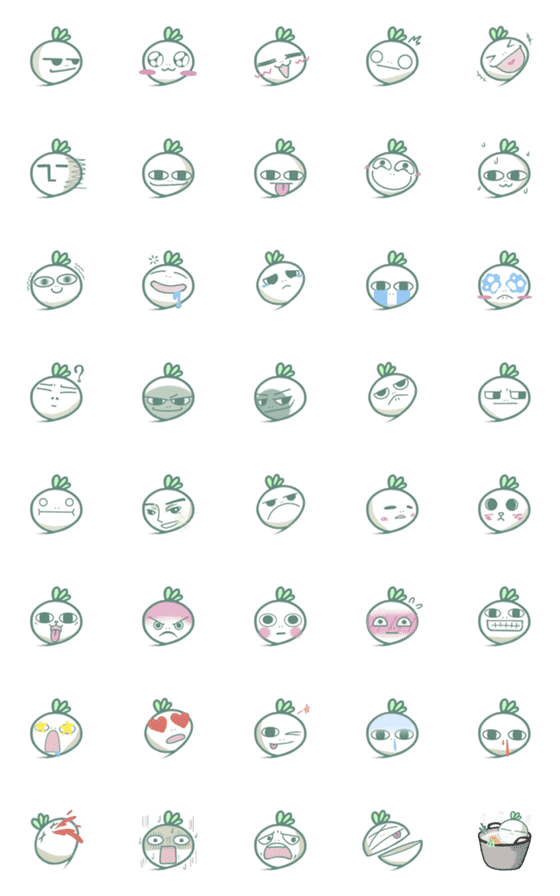 [LINE絵文字]Moo Bubble Emojiの画像一覧