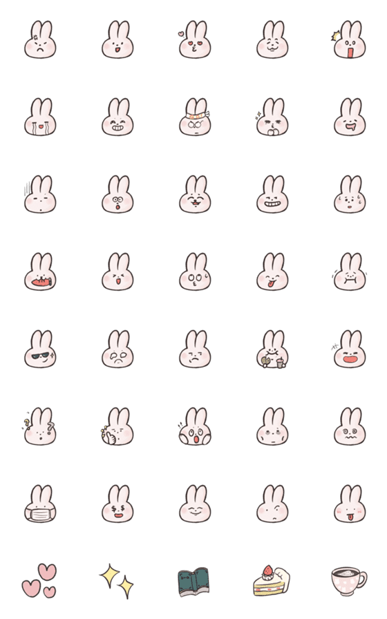 [LINE絵文字]the Emotional Bunnyの画像一覧