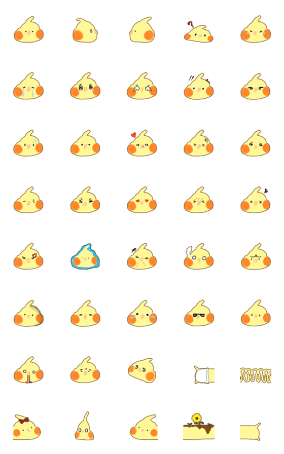 [LINE絵文字]Cockatiel-emojiの画像一覧