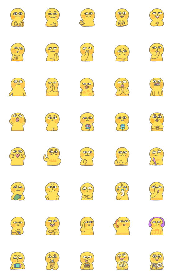 [LINE絵文字]Cheeseman Emojisの画像一覧