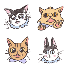 [LINE絵文字] Three meow meow Emoji！！！の画像