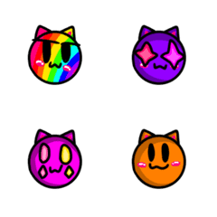 [LINE絵文字] Rainbowcolorcatの画像