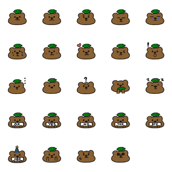 [LINE絵文字]Quokka's Emoji1の画像一覧