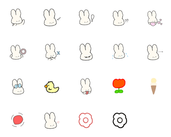 [LINE絵文字]Rabbit！の画像一覧