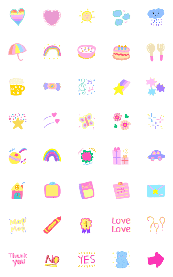 [LINE絵文字]sweet zone Emojiの画像一覧