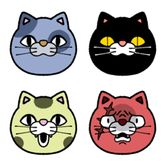 [LINE絵文字] 色ねこ絵文字の画像