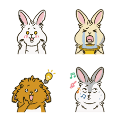 [LINE絵文字] LOVE ME RABBITS HOTEL Emoji 1の画像