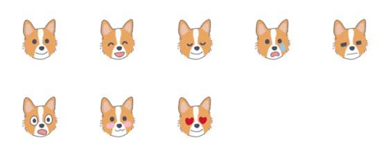 [LINE絵文字]Corgi azuki emojiの画像一覧