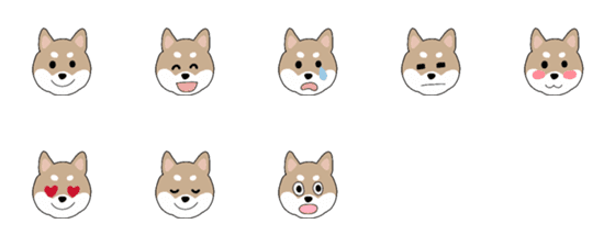 [LINE絵文字]shiba mugi emojiの画像一覧