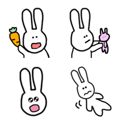 [LINE絵文字] ラビごろう(うさぎ)の絵文字の画像