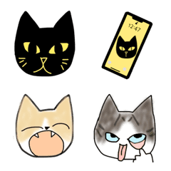 [LINE絵文字] 毎日使える猫ちゃんたちの顔文字の画像