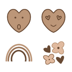 [LINE絵文字] Brown Heart miniの画像