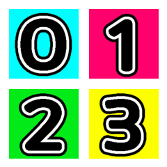 [LINE絵文字] Colorful numberの画像