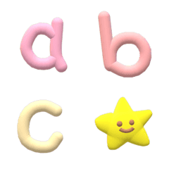 [LINE絵文字] 3D english alphabetの画像