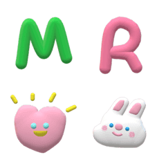 [LINE絵文字] 3D ENGLISH ALPHABET (BIG)の画像