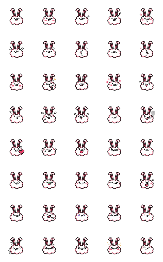 [LINE絵文字]AnyMOreII Puffy rabbitの画像一覧