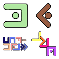 [LINE絵文字] Scout Square Code Alphabet Expressionの画像