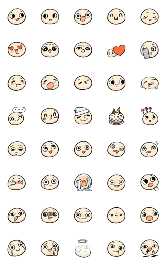 [LINE絵文字]emotionless mochiの画像一覧