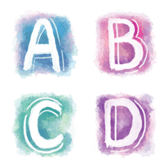 [LINE絵文字] Watercolor Font Styleの画像