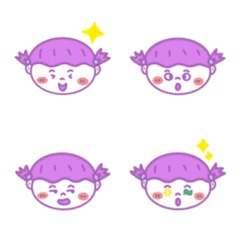 [LINE絵文字] Kawaii girl Emoji.の画像