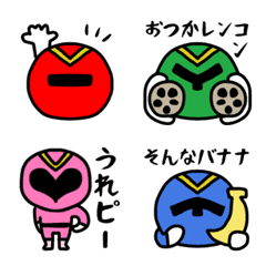 [LINE絵文字] 行け！ダジャレンジャー♡絵文字の画像