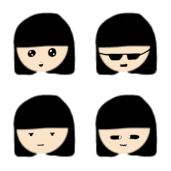 [LINE絵文字] Blackhairzzの画像