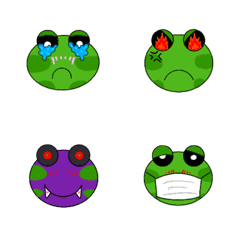 [LINE絵文字] cute little frogの画像