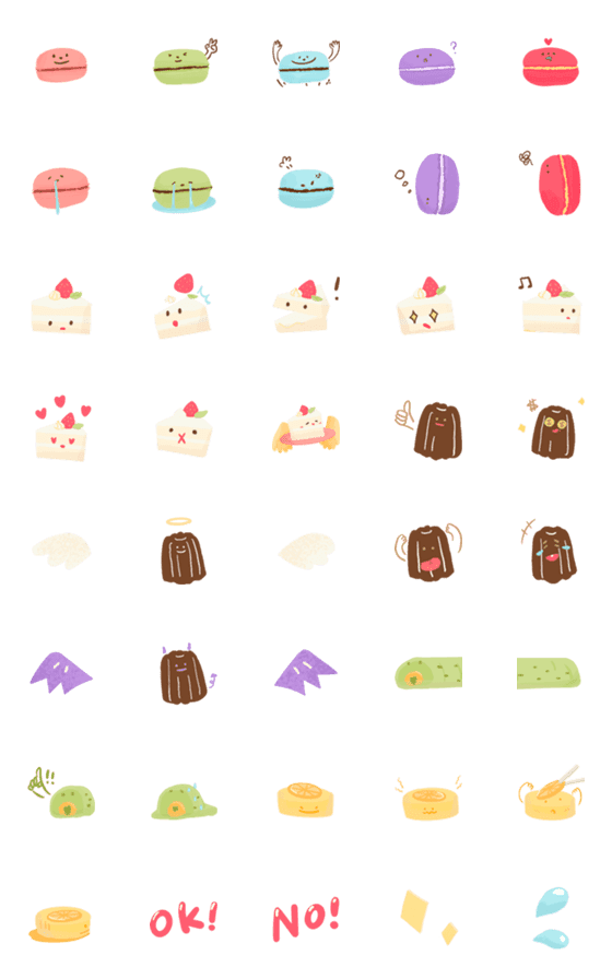 [LINE絵文字]Dessert friendsの画像一覧