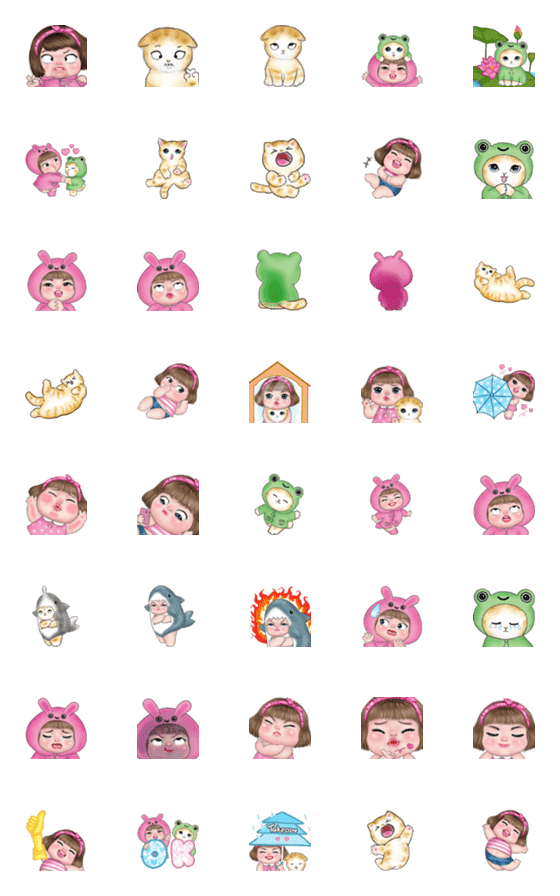 [LINE絵文字]Maxy and Meow Emoji V3の画像一覧