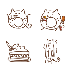 [LINE絵文字] donuts catの画像