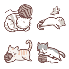 [LINE絵文字] Lazy catsの画像