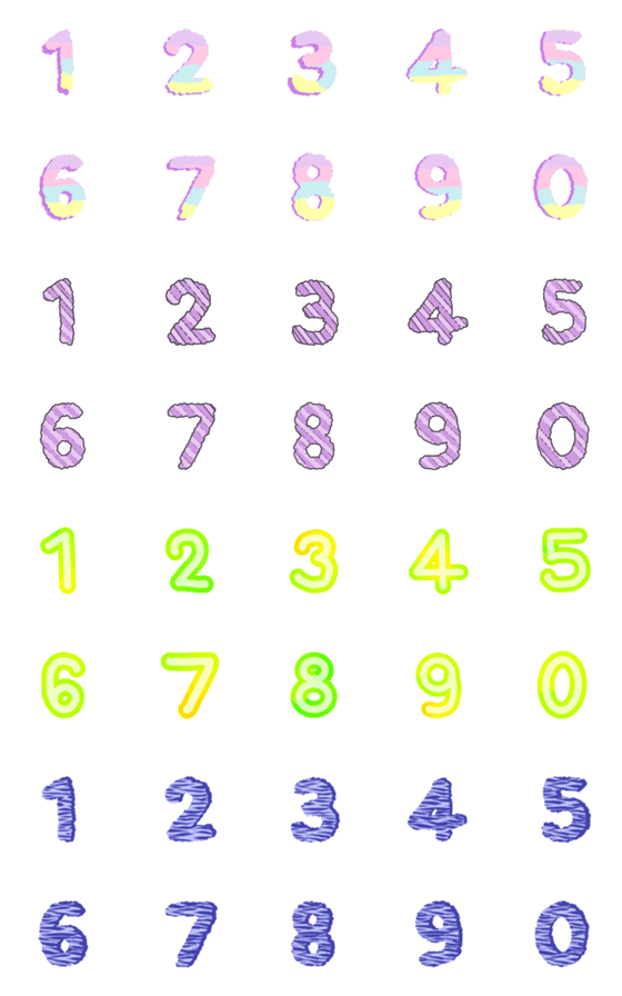 [LINE絵文字]number numberの画像一覧