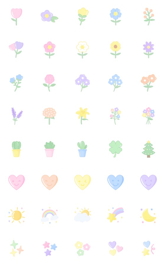 [LINE絵文字]cutie flowers.の画像一覧