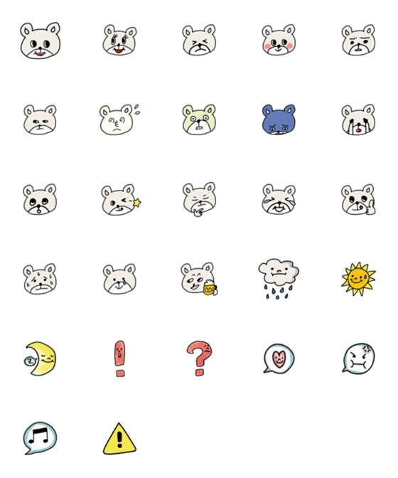 [LINE絵文字]Mischievous Bearの画像一覧